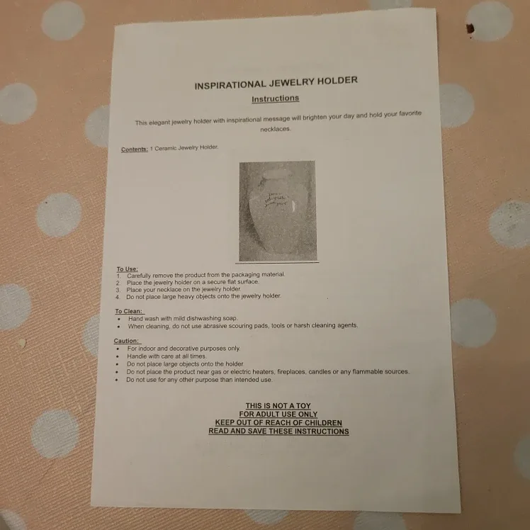 Inspirational Jewelry Holder - Ceramic image indicator(5)