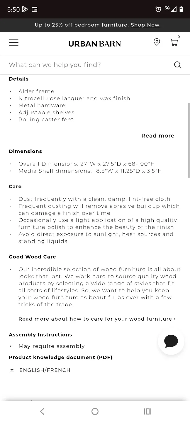 Urban Barn Uptown TV Easel - Faded Pine image indicator(3)