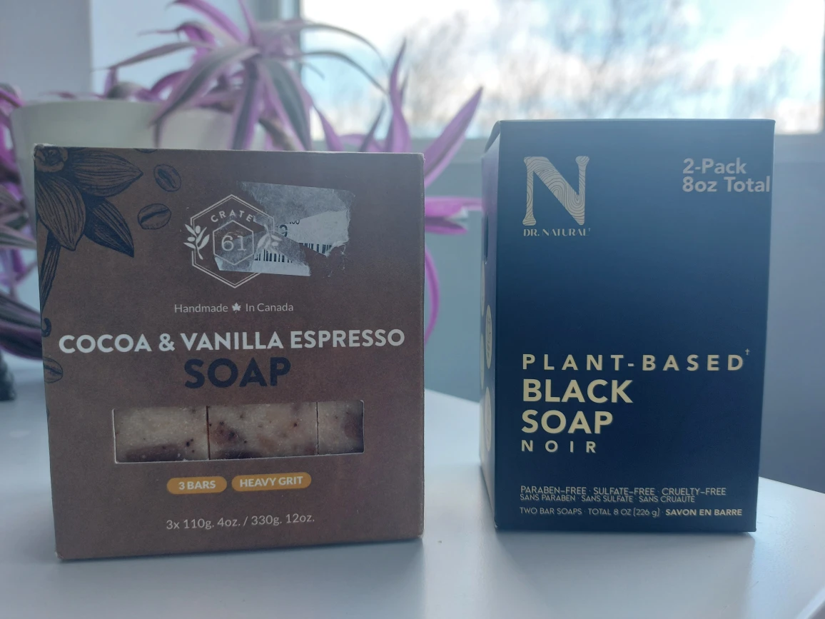 Dr. Natural Plant-Based Black Soap & Crate 61 Soap