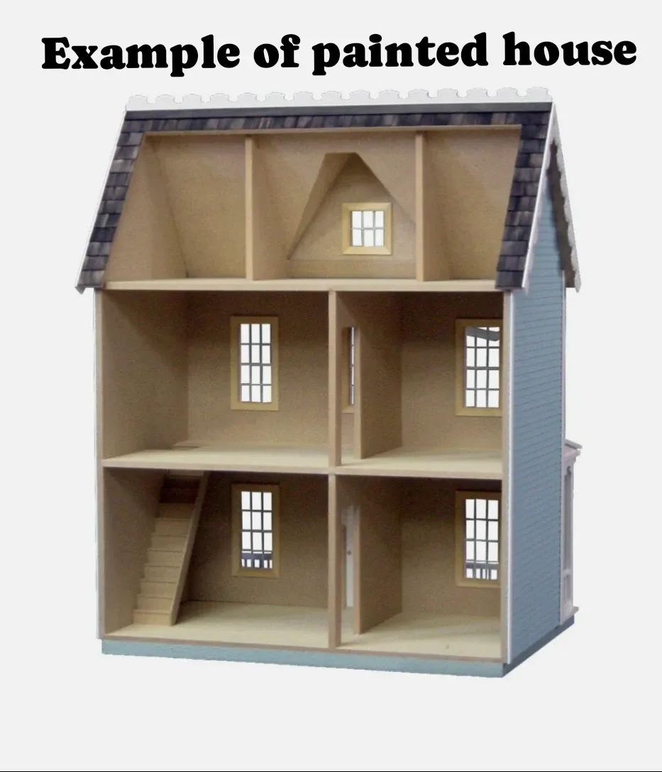 New in Box Dollhouse Assembled Unfinished 1" scale 🥕 image indicator(4)