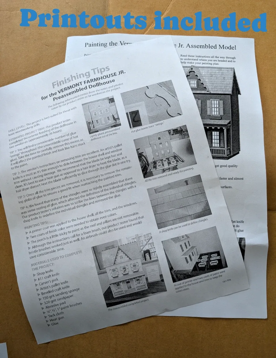 New in Box Dollhouse Assembled Unfinished 1" scale 🥕 image indicator(5)