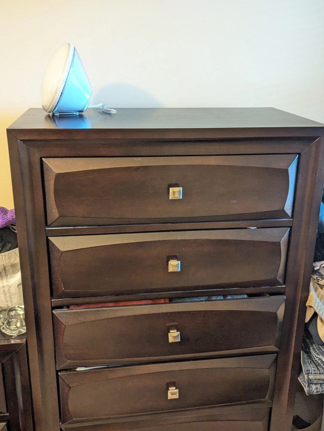Dark Brown Wooden Chest of Drawers - photo 4