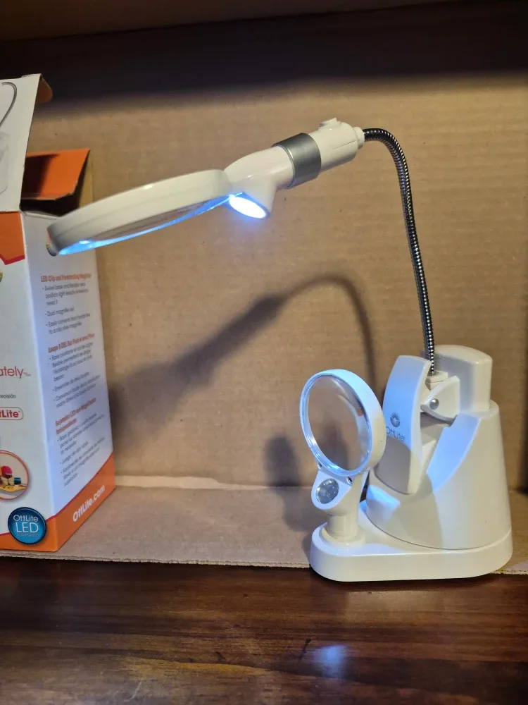 OttLite LED Clip & Freestanding Magnifier