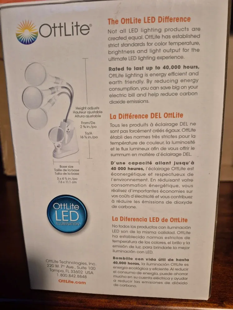 OttLite LED Clip & Freestanding Magnifier image indicator(5)