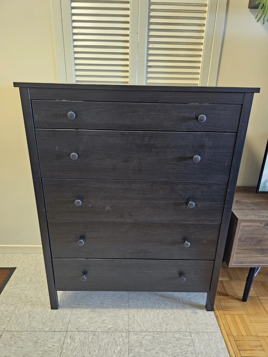 Ikea Dark Brown 5-Drawer Dresser