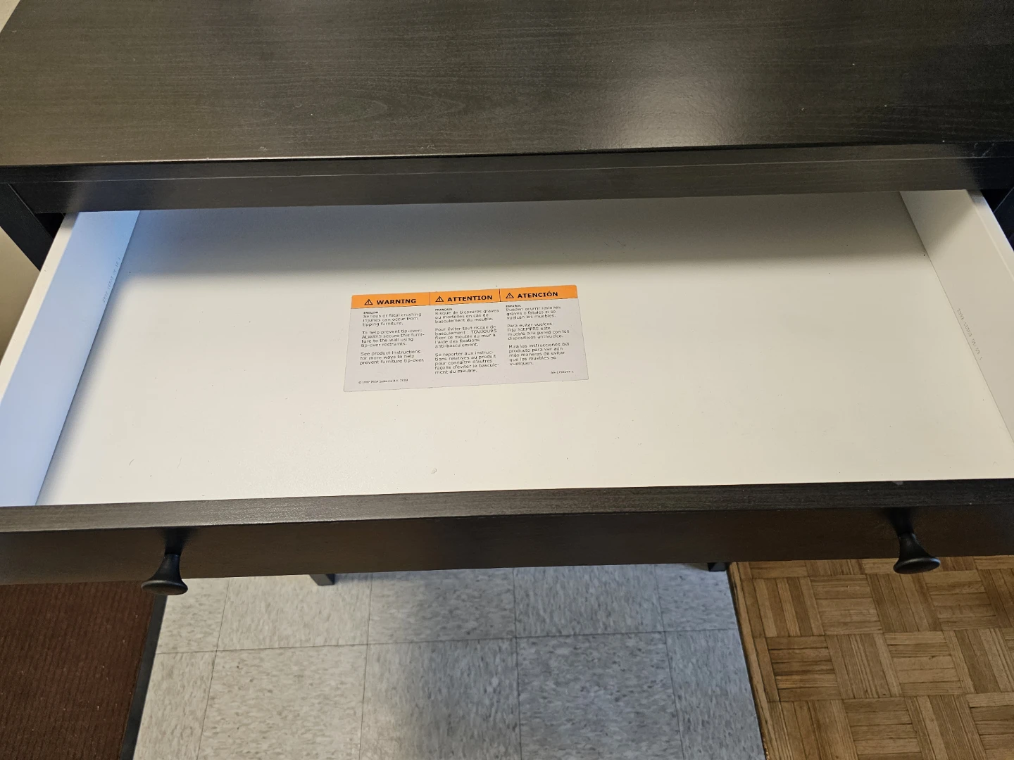 Ikea Dark Brown 5-Drawer Dresser - photo 3