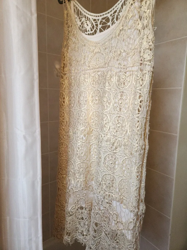 Lace Dress - Beige 2 pcs. Size Medium-Large image indicator(3)