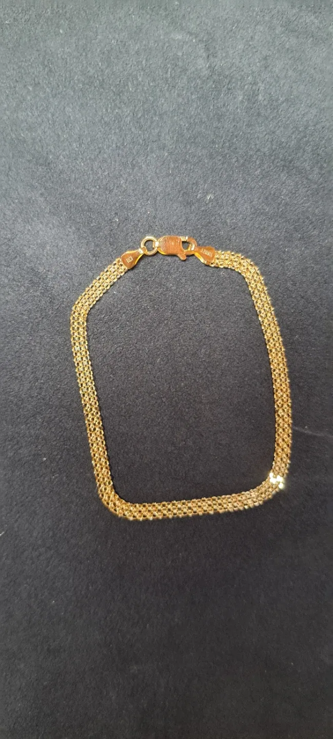 14K gold Bismark bracelet 7.25 3.4mm image indicator(3)