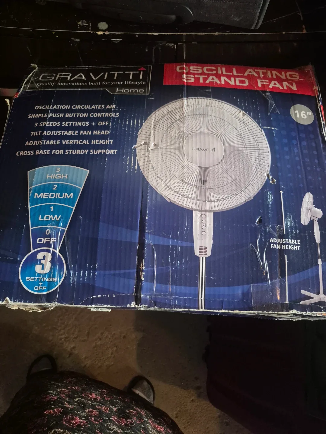 Gravitti Oscillating Stand Fan 16" image indicator(2)