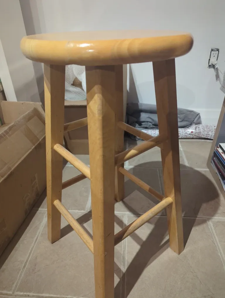 2 Wooden Bar Stools