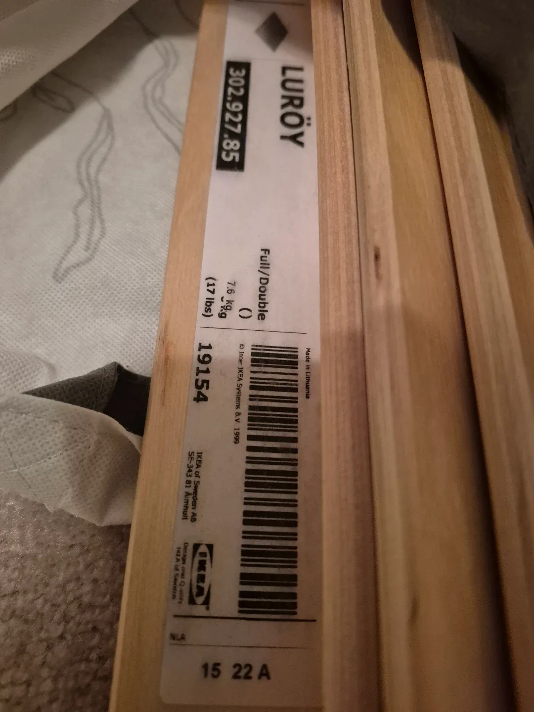 IKEA LURÖY FULL/ DOUBLE bed frame-frame only image indicator(3)