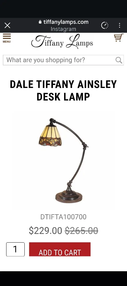 Dale Tiffany Stained Glass Ainsley Desk Lamp image indicator(2)