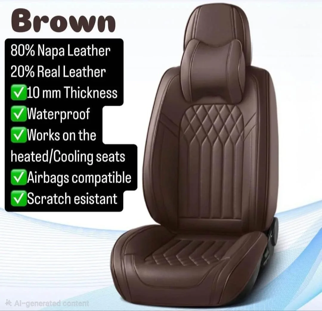 CLEARANCE DEAL! Leather Car Seat Covers Universal image indicator(3)