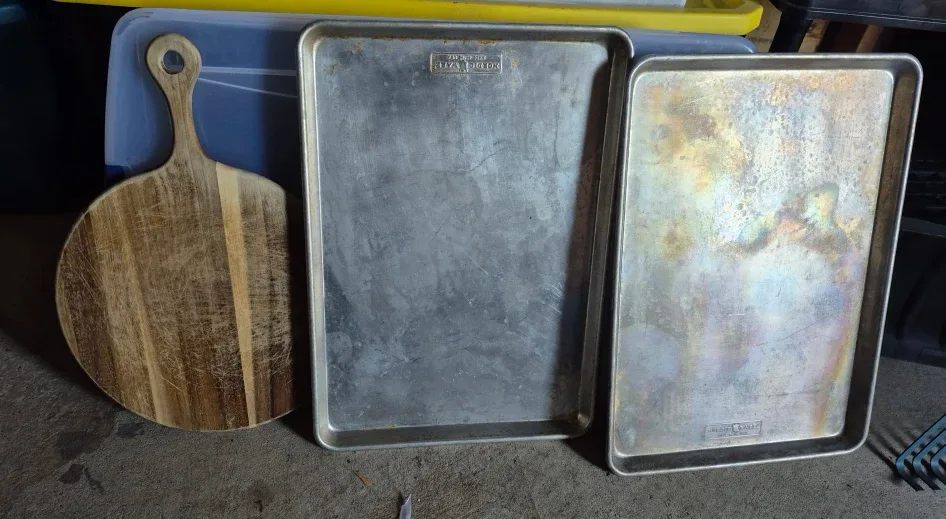 Cutting board & baking pans