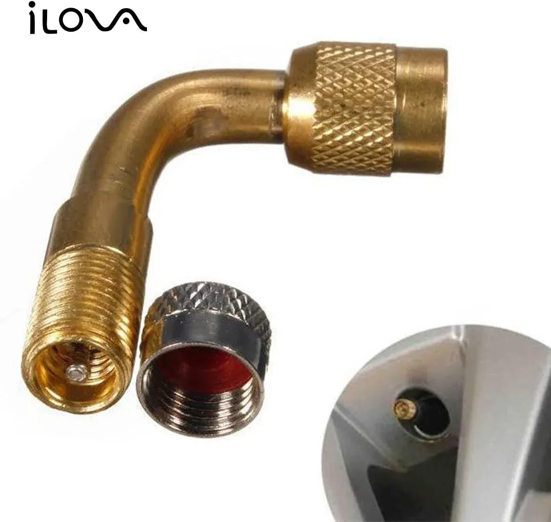 90 Degree Tyre Valve Extension Adaptor for Car Motorcycle image indicator(4)