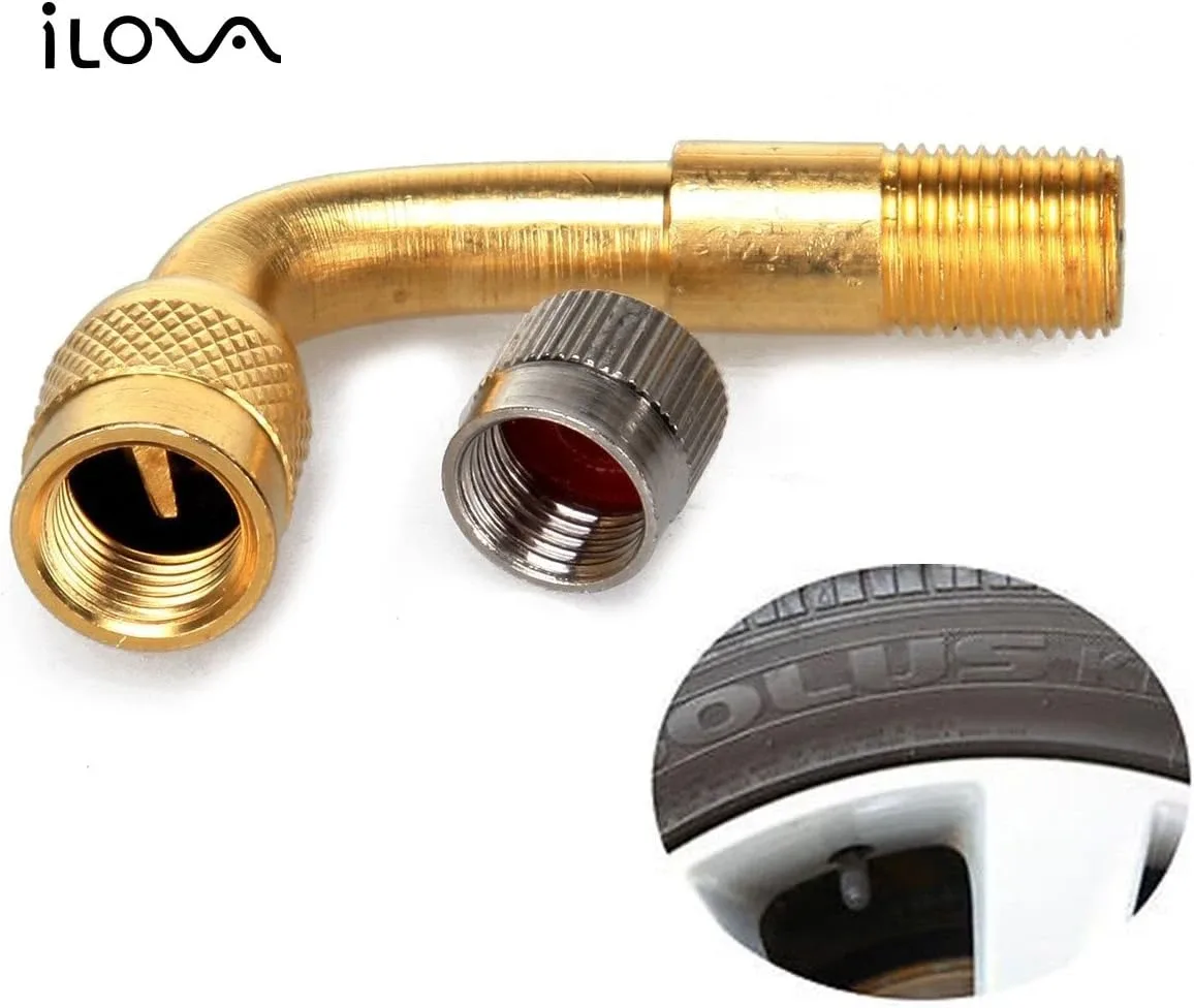 90 Degree Tyre Valve Extension Adaptor for Car Motorcycle image indicator(5)