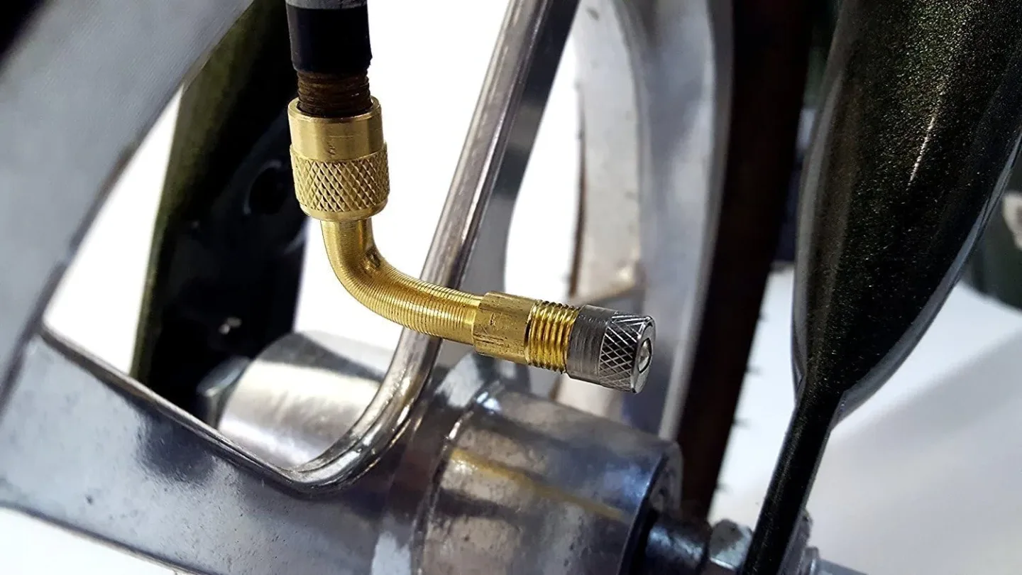 90 Degree Tyre Valve Extension Adaptor for Car Motorcycle image indicator(6)