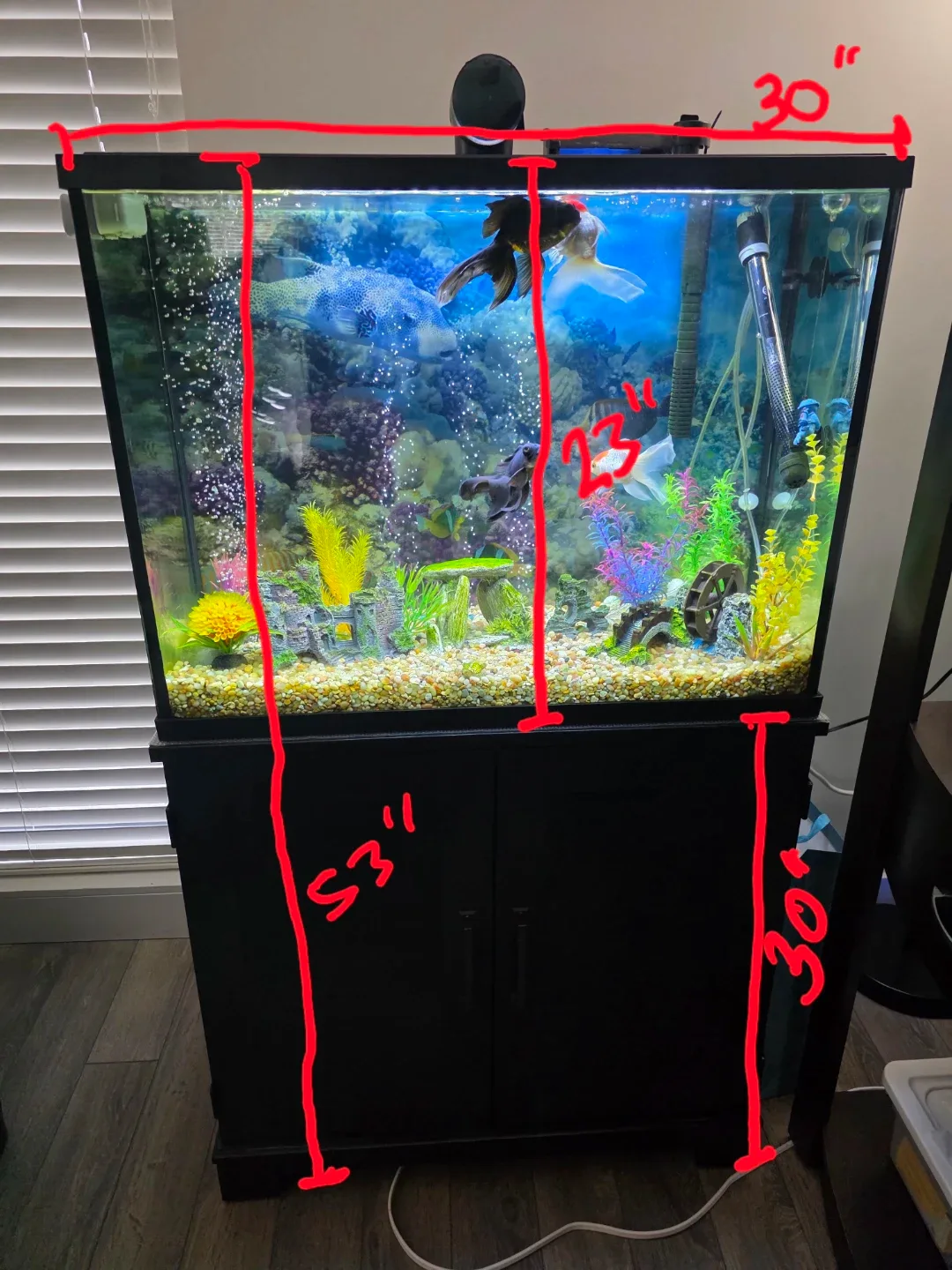 Fish Tank with Cabinet Stand image indicator(2)