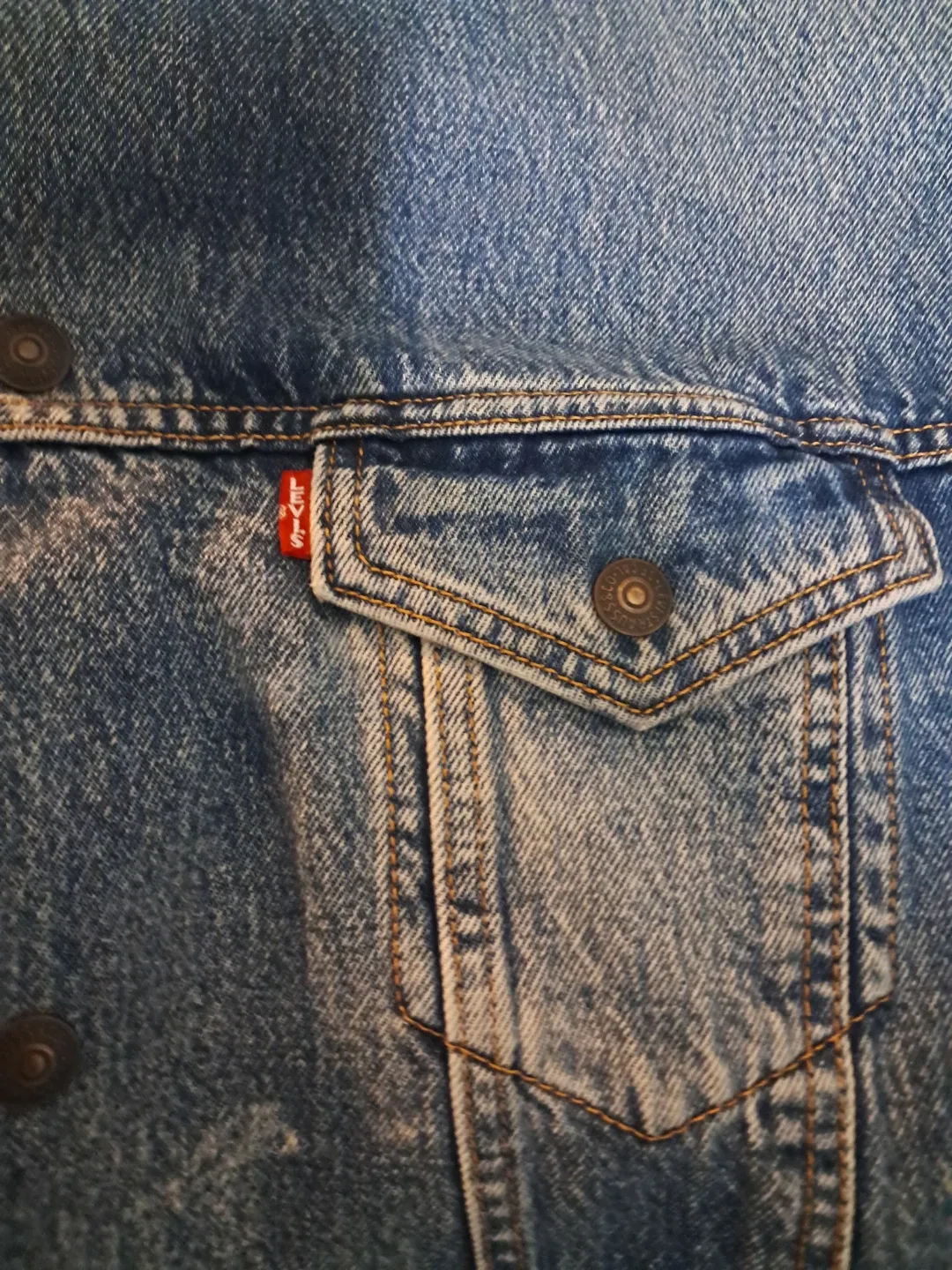 Levi's Denim Sherpa Trucker Jacket - Size Large image indicator(4)