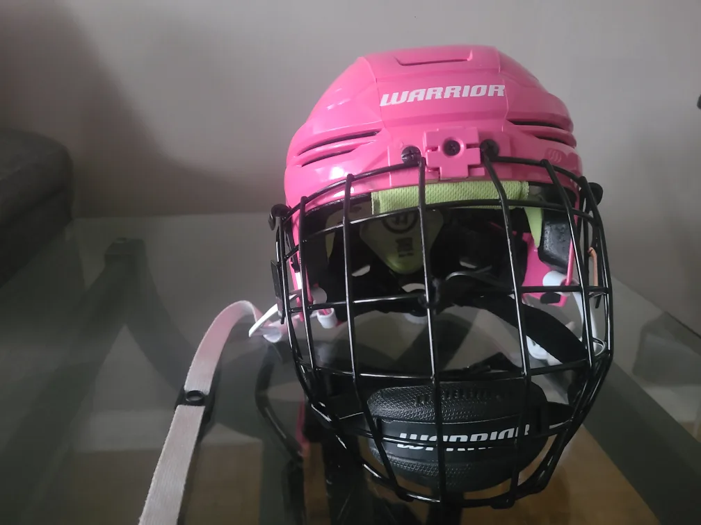 Kids' Hockey Helmet Warrior - Alpha One Youth Combo Pink