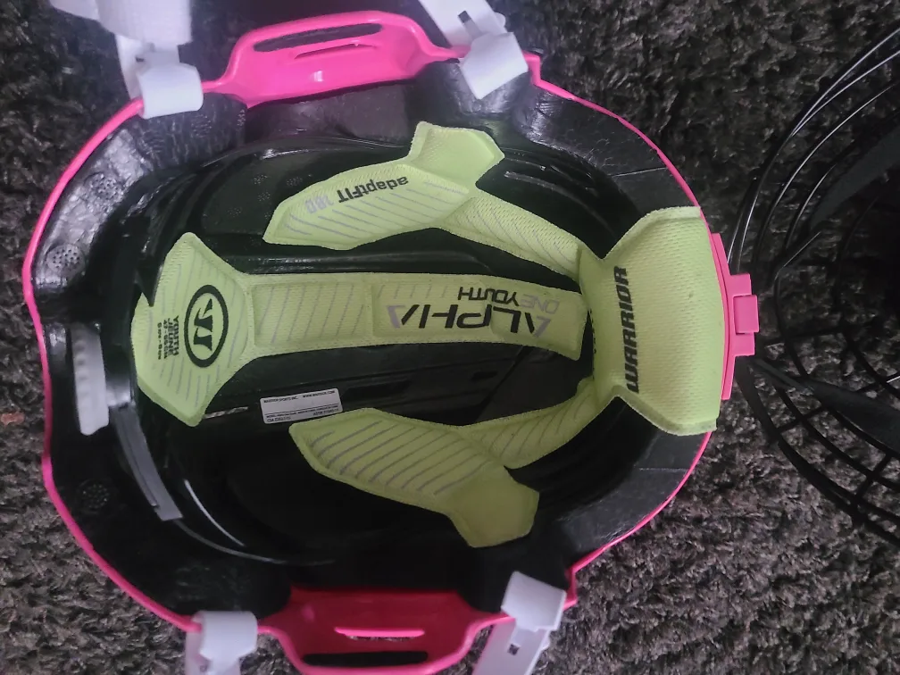 Kids' Hockey Helmet Warrior - Alpha One Youth Combo Pink image indicator(4)