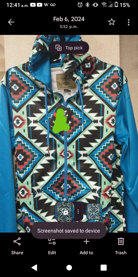 Native Design Zip-Up Hoodie