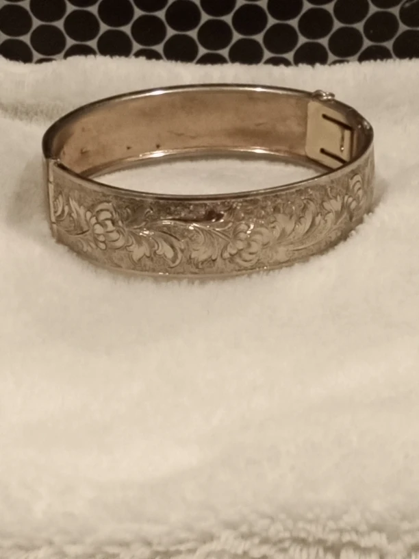 Antique Edwardian Gold Gilt Bangle - photo 2