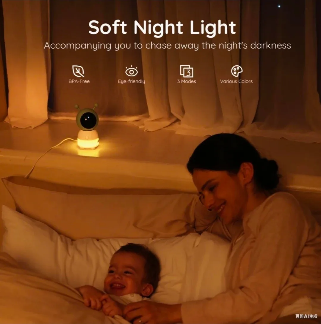 Boifun Baby Monitor with 5" LCD Screen image indicator(6)