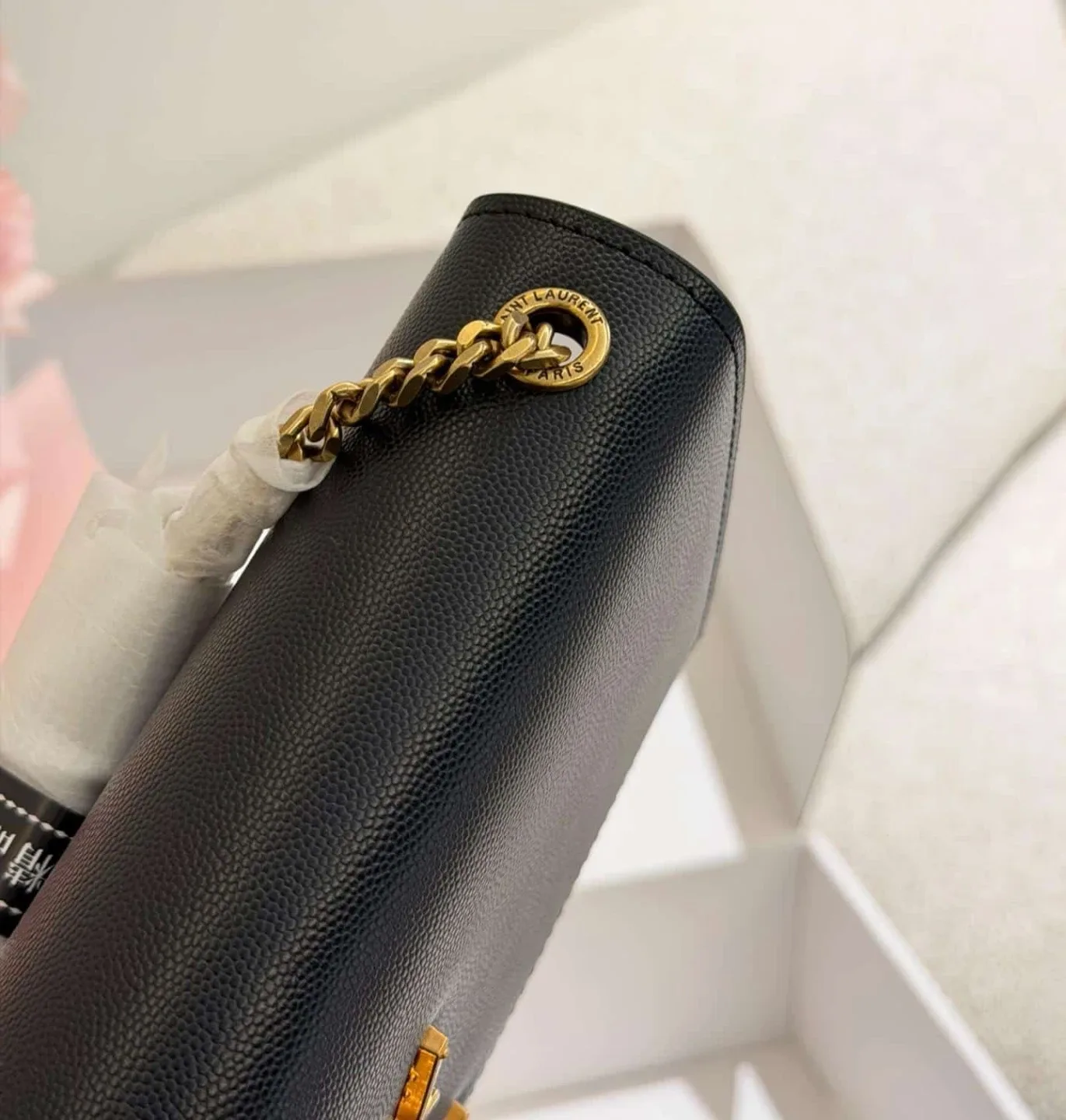 Saint Laurent Cassandre Chain Wallet - Black image indicator(3)