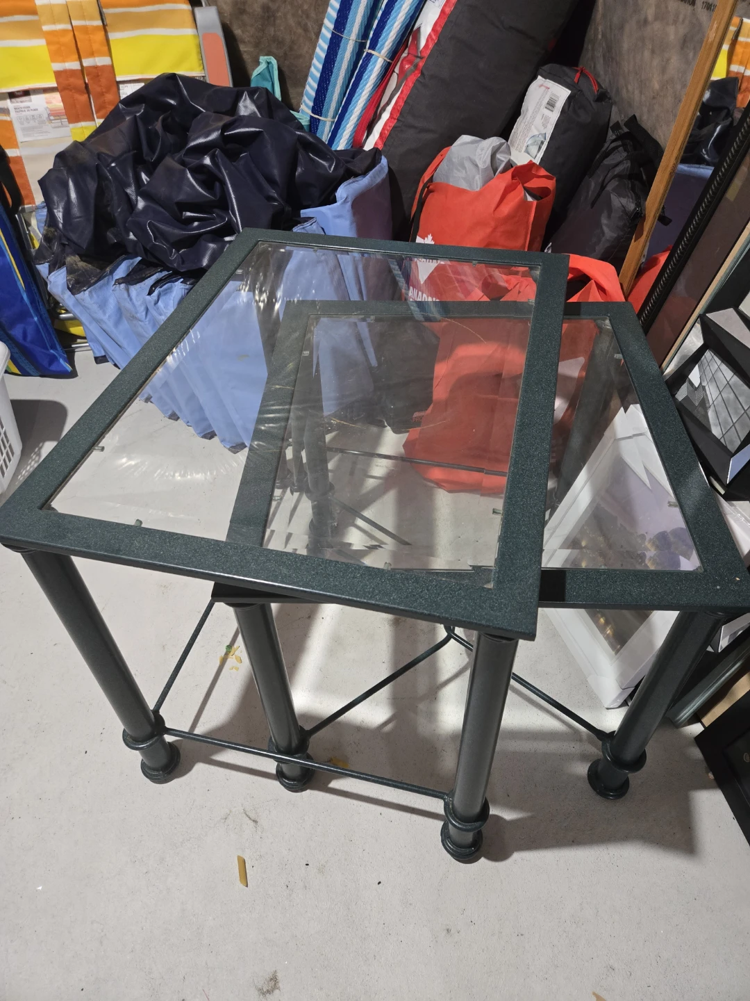 Glass Top Side Nesting Tables