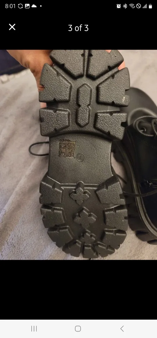 Black Lace-Up Platform Boots - Size 9 image indicator(3)