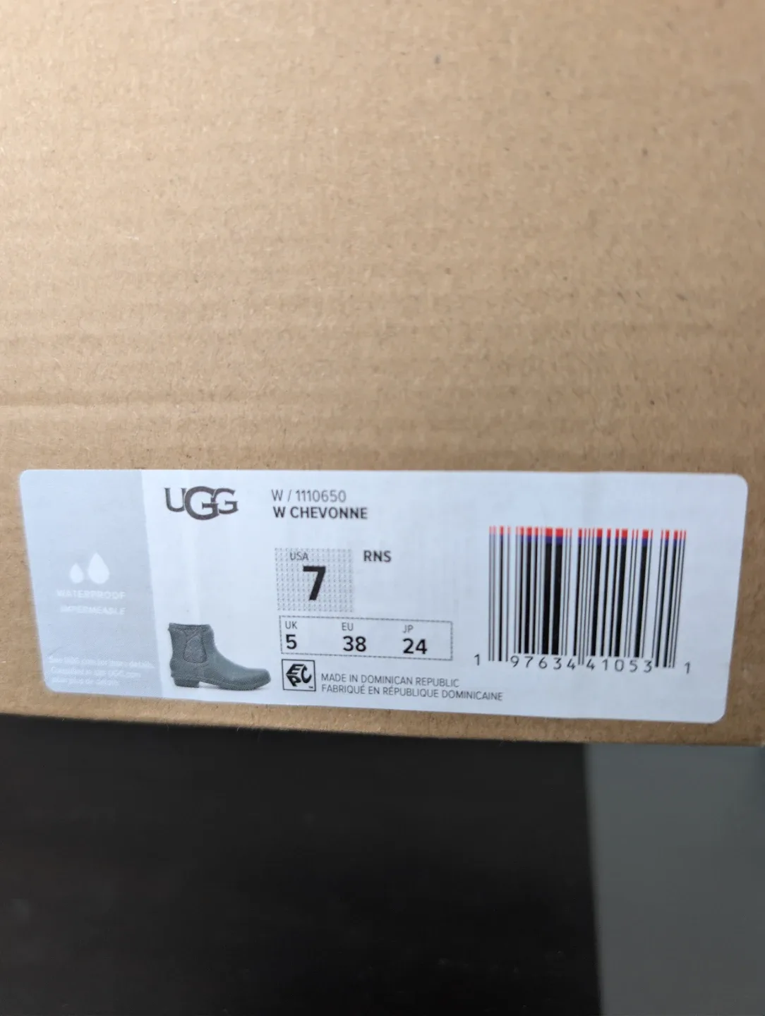 UGG Chevonne Rain Boots - Women's Size 7 - Black image indicator(8)