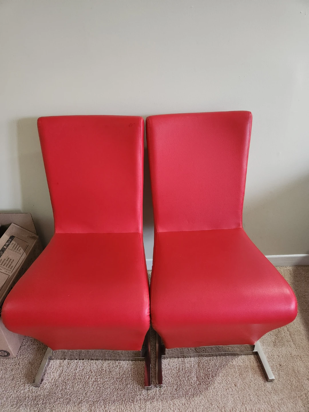 Red Dining Chairs - Set of 2(ONLY PICK Up)