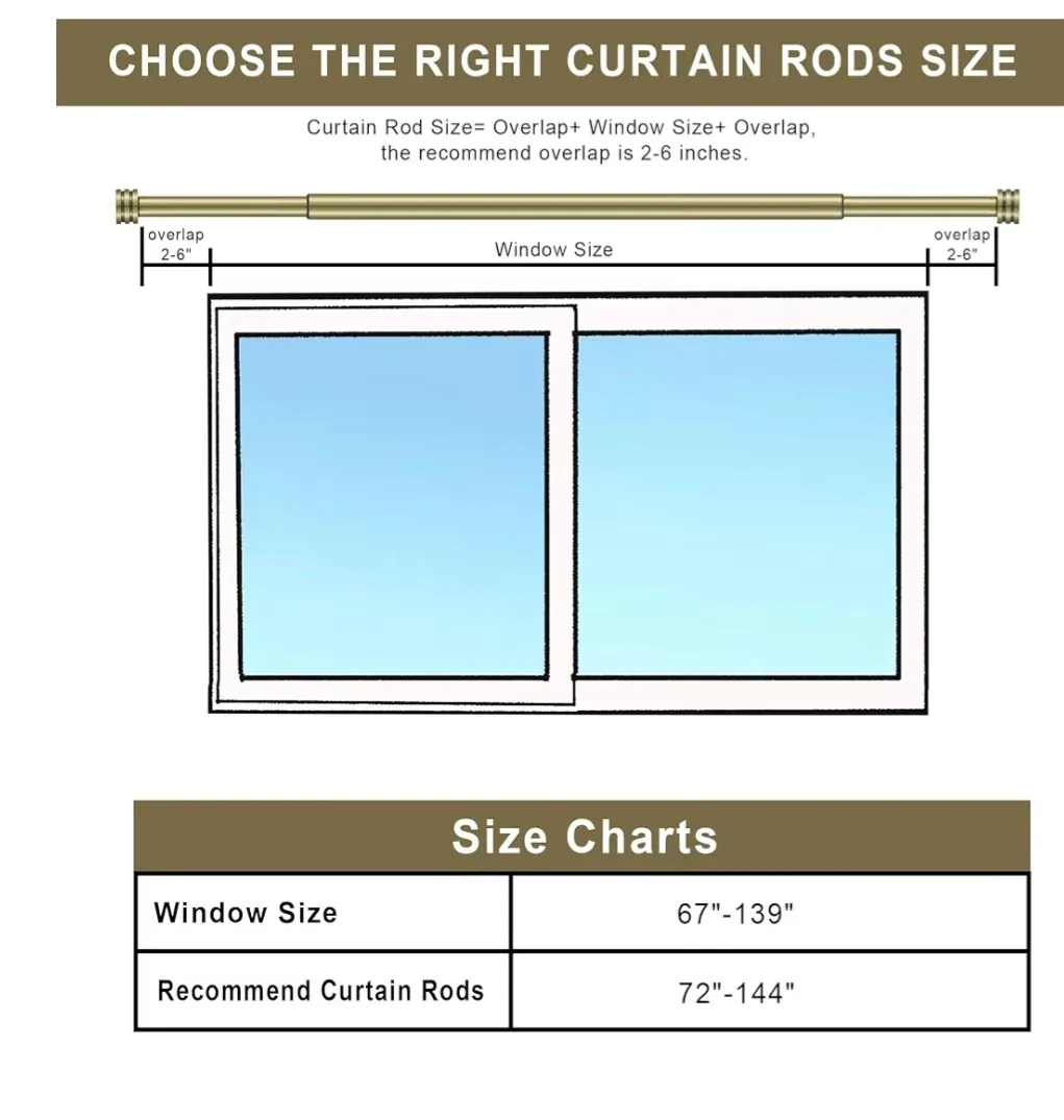Antique Bronze Curtain Rod 72-144" image indicator(3)