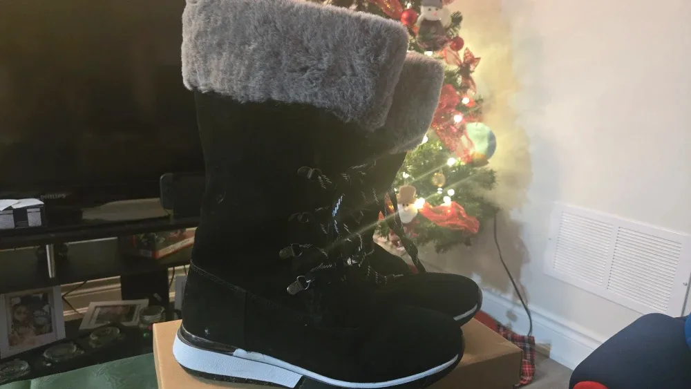 Aqua Diva  Black Winter Boots - Size 41 (Approx. US 10)