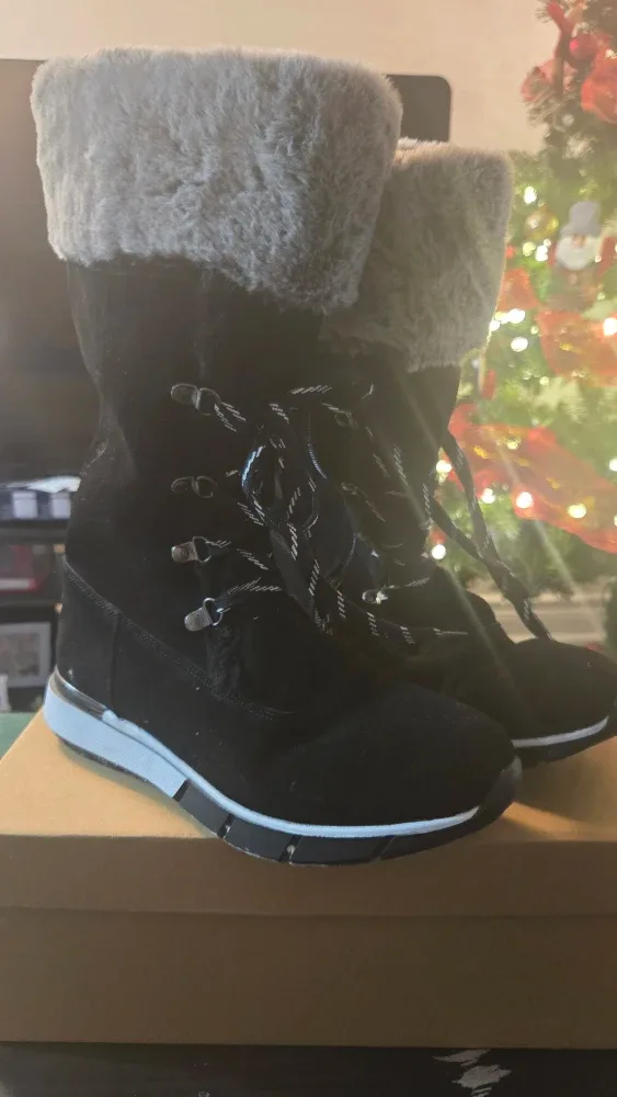 Aqua Diva  Black Winter Boots - Size 41 (Approx. US 10) image indicator(2)