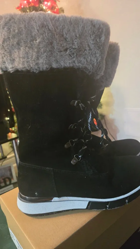 Aqua Diva  Black Winter Boots - Size 41 (Approx. US 10) image indicator(3)