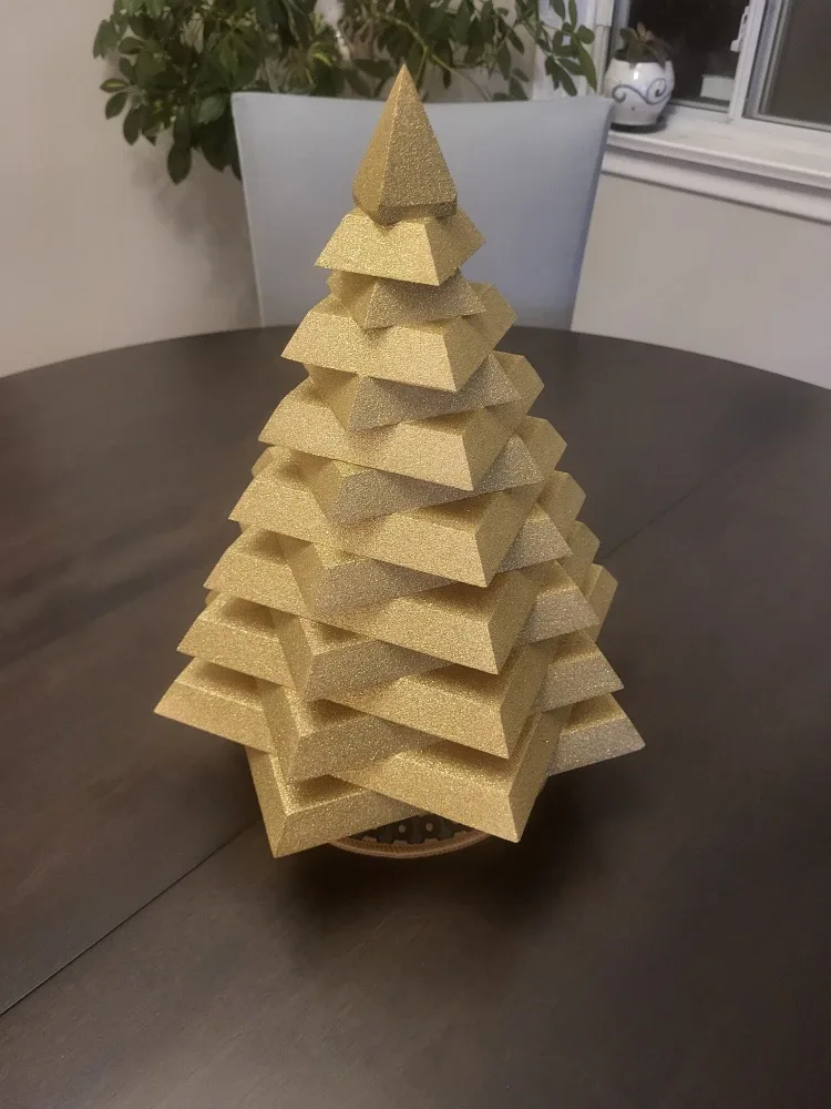 Handcrafted Solid Wood Christmas Tree