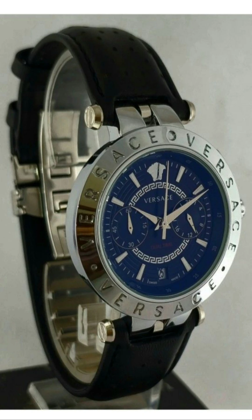 Excellent VERSACE White Date Indictor Man's Quartz Wrist Watch - photo 2