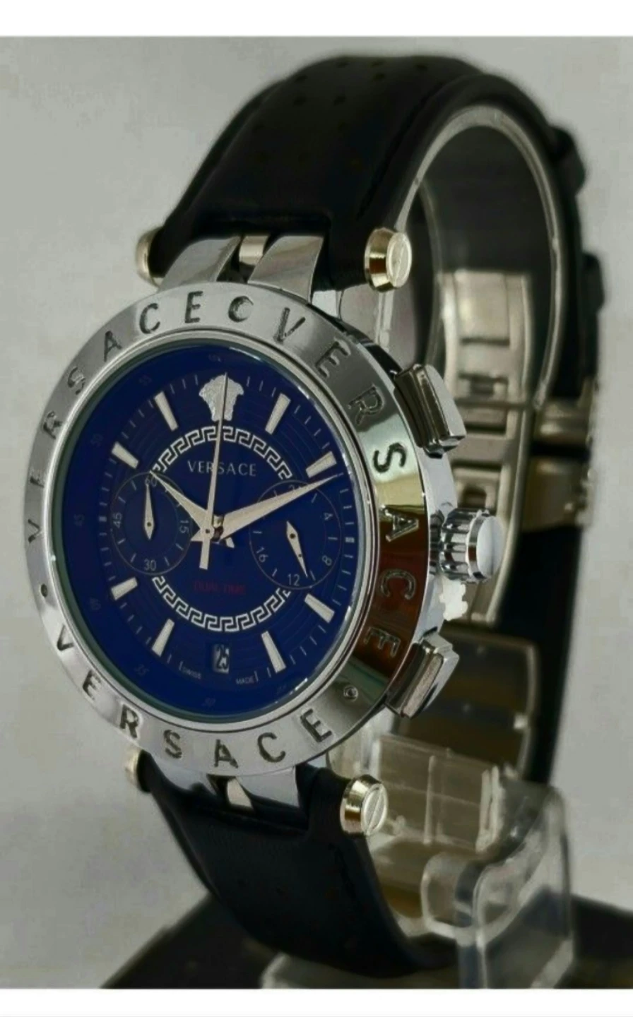 Excellent VERSACE White Date Indictor Man's Quartz Wrist Watch - photo 3