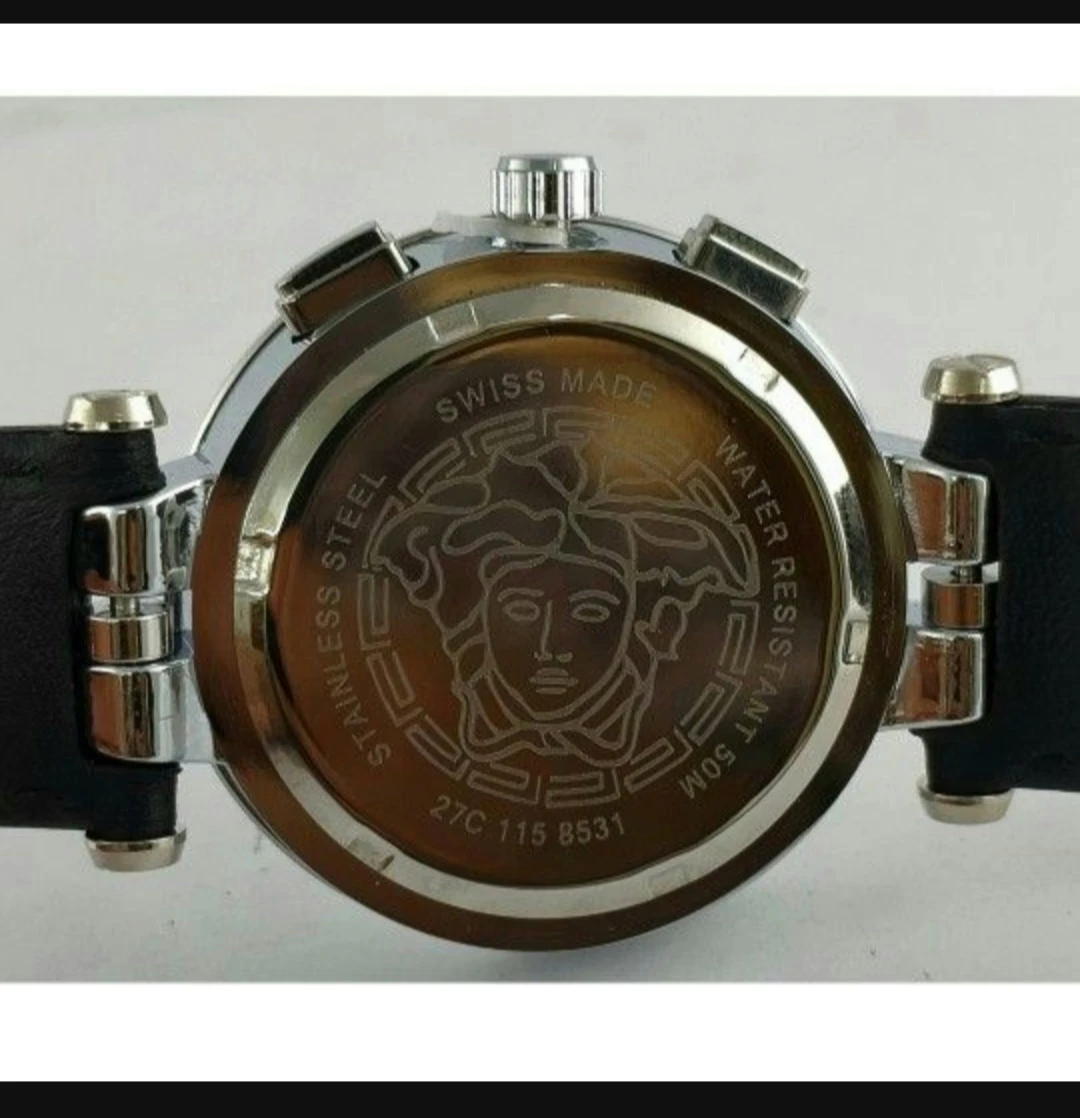 Excellent VERSACE White Date Indictor Man's Quartz Wrist Watch - photo 4