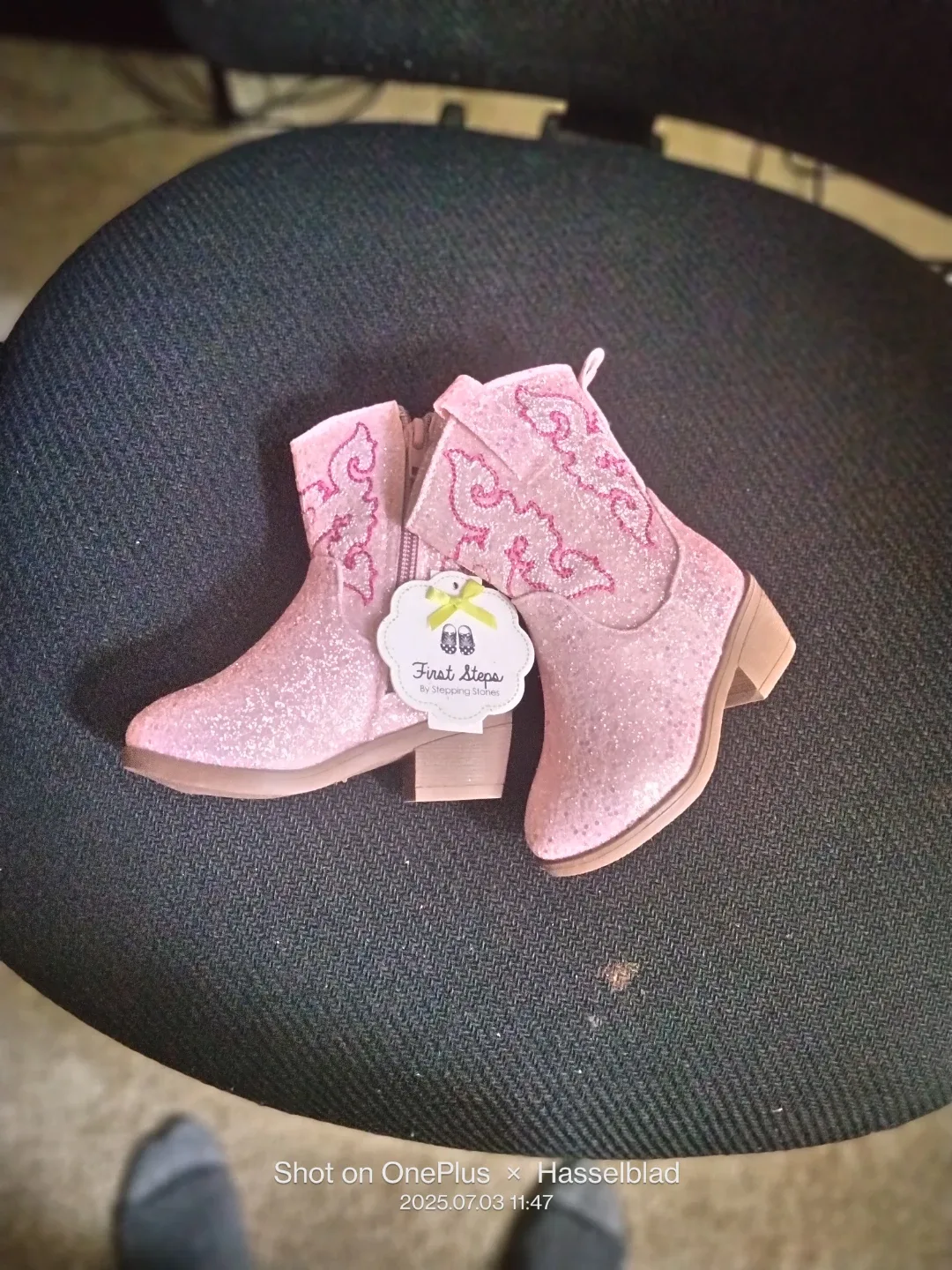 First Steps Pink Glitter Cowboy Boots thumbnail