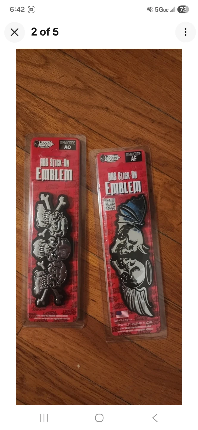 Lethal Threat Skullptures Peel-N-Stick & ABS Stick-On Emblems - photo 3