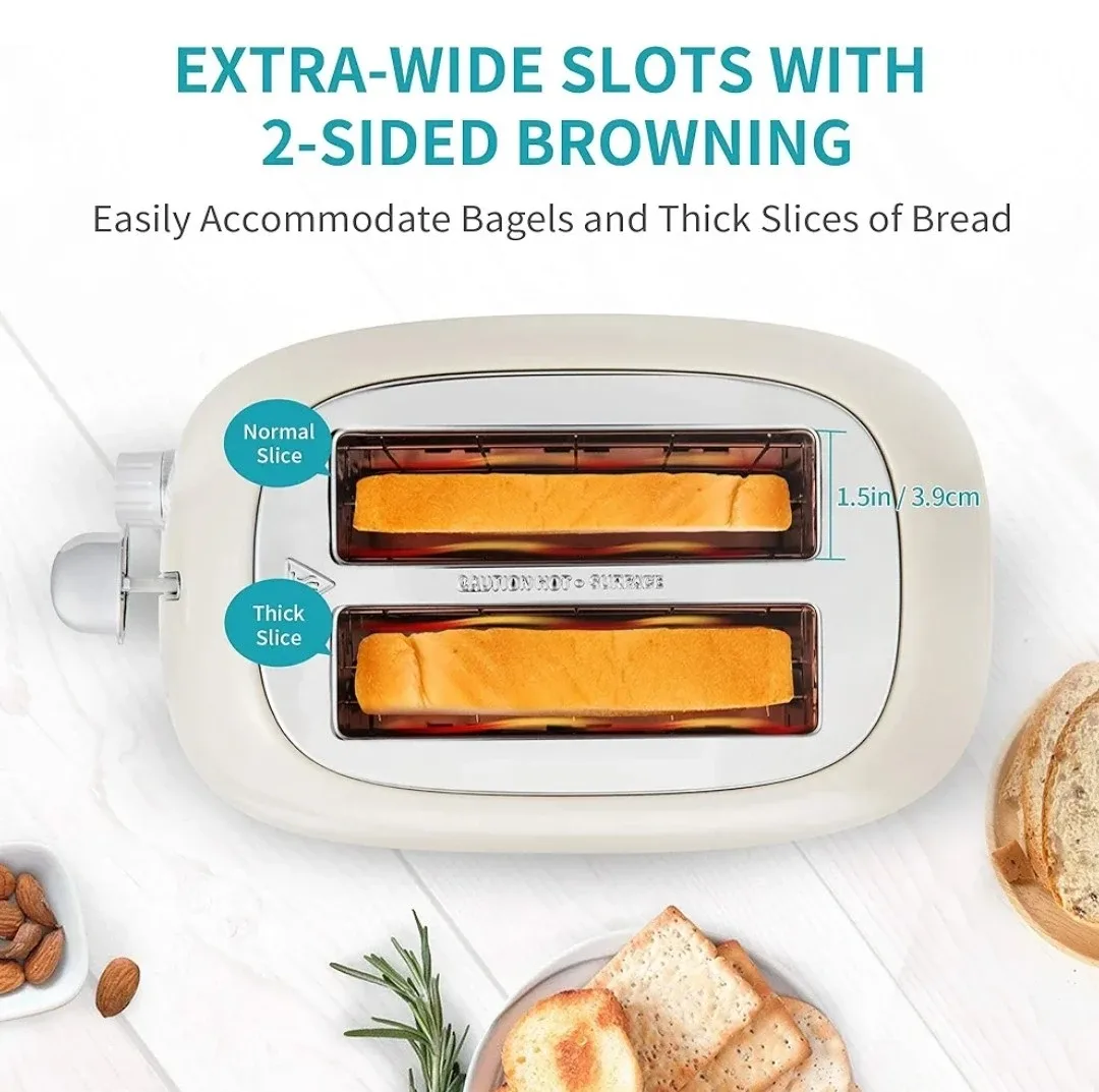 ULTREAN 2-Slice Toaster - Retro Beige image indicator(3)