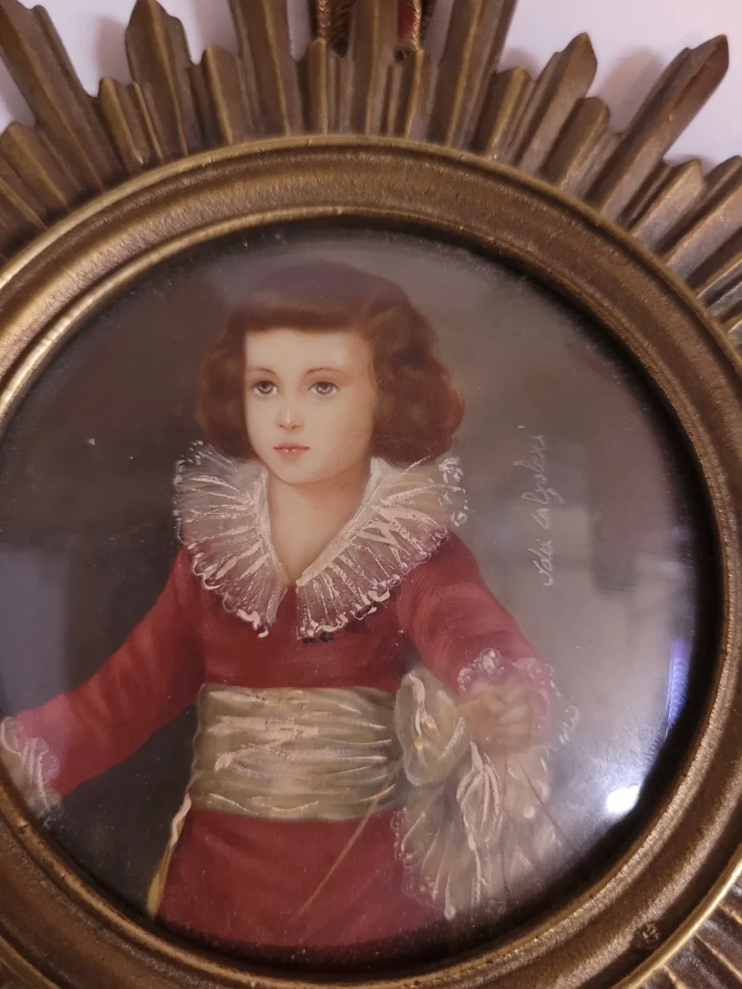 Hand painted miniature framed art work image indicator(2)