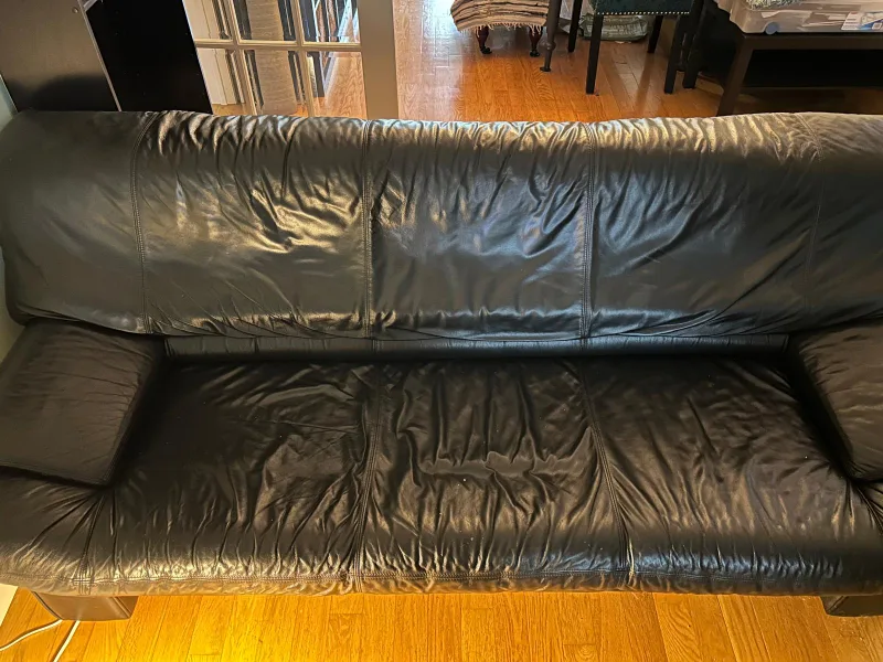 2 Black Leather Couches image indicator(2)