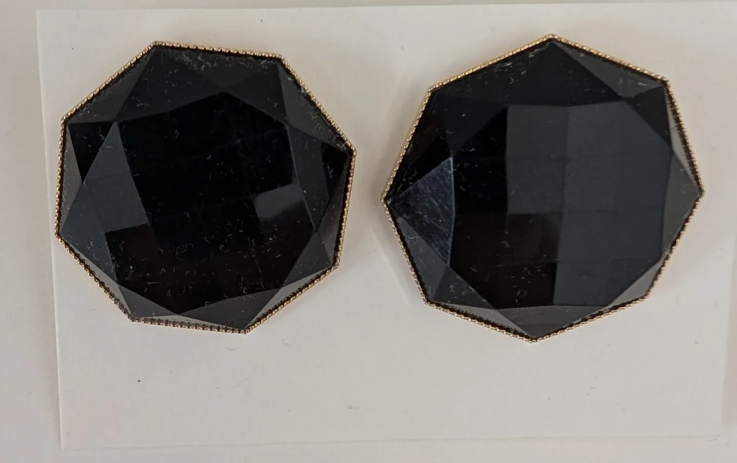 Resin Black Earrings