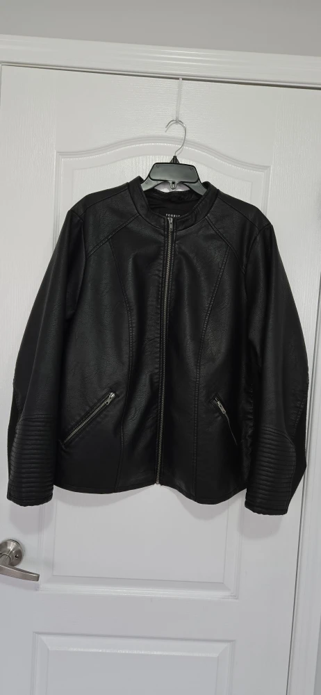 Torrid Black Faux Leather Moto Jacket - photo 2