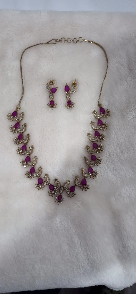 Peacock Ruby Necklace Set ✨ - photo 2