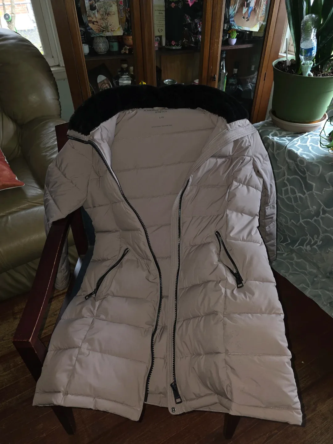 Andrew Marc Stretch Puffer Coat, Size L/G image indicator(3)